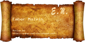 Ember Malvin névjegykártya
